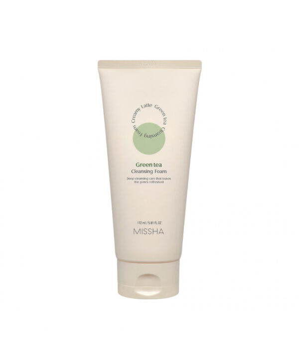 MISSHA Creamy Green Tea latte cleansing foam