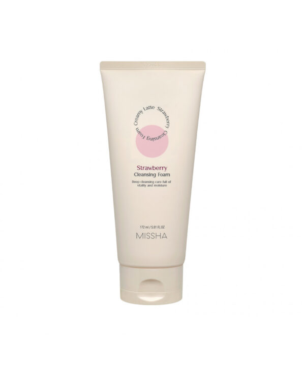 MISSHA Creamy strawberry latte cleansing foam